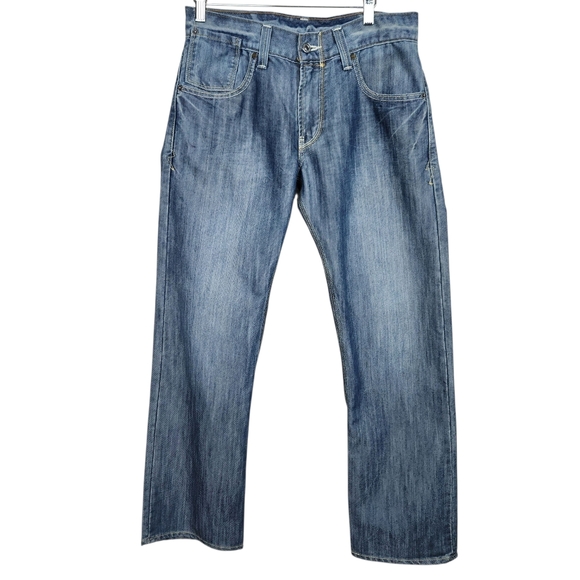 Levi's 514 Slim Straight Welder Sheen Denim Blue Jeans Mens Size 31 X 30 - Picture 1 of 14